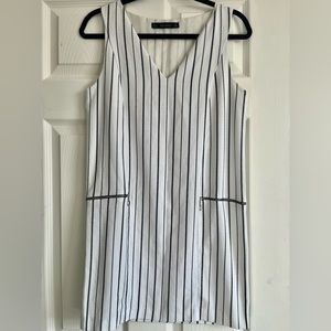 Zara Sleeveless V-neck Striped Dress